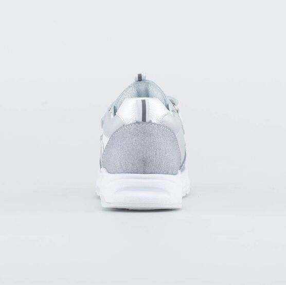 132166-22 Полуботинки на липучках для девочки серебристый фото №5