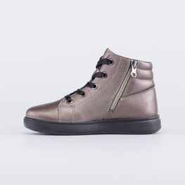 652196-31 Кожаные ботинки на весну/осень для девочки бронзовый фото №2