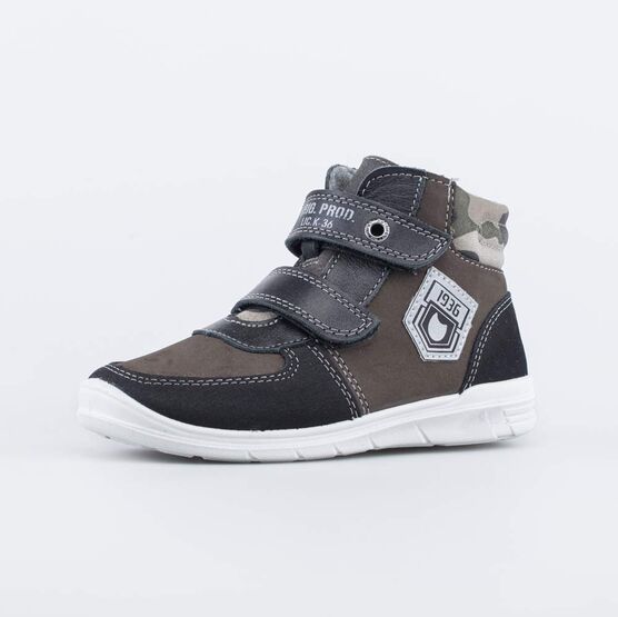 552228-34 Кожаные ботинки для мальчика на весну/осень для мальчики оливковый