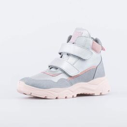 652197-32 Утепленные спортивные ботинки для девочки срб-роз