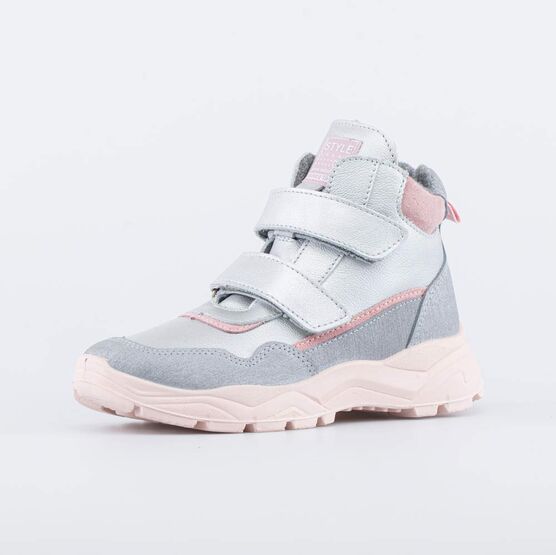 652197-32 Утепленные спортивные ботинки для девочки срб-роз