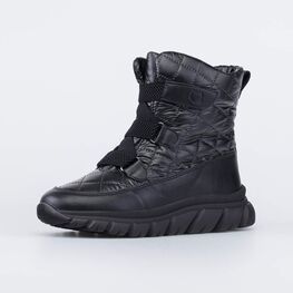 754065-42 Стеганые ботинки-дутики для девочки черный для девочки черный