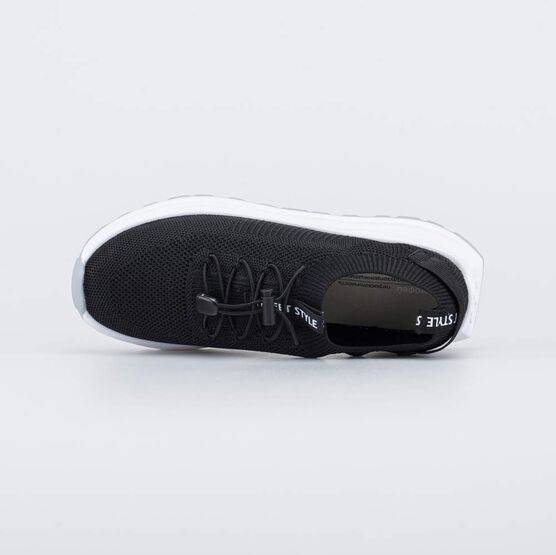 741090-12 Черные кроссовки с фиксаторами для мальчики черный фото №4