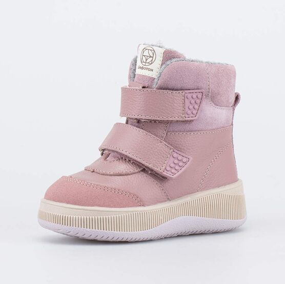 152393-52 Зимние ботинки с мехом для девочки розовый