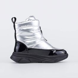 554076-41 Ботинки-дутики для девочки серебро для девочки серебристый фото №2