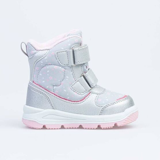 254984-44 Мембранные ботинки с единорогом для девочки серый фото №2