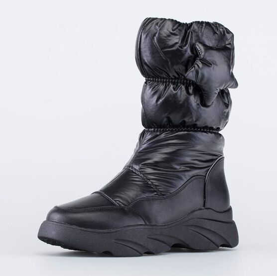 664132-42 Сапожки-дутики для девочки для девочки черный