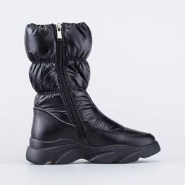 664132-42 Сапожки-дутики для девочки для девочки черный фото №2