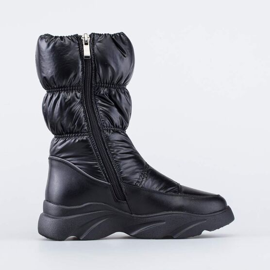 664132-42 Сапожки-дутики для девочки для девочки черный фото №2