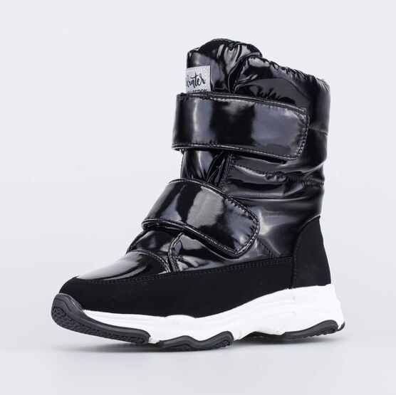 654057-41 Сапожки-дутики для девочки для девочки черный