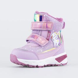 454855-42 Мембранные ботинки с LED Единорог для девочки розовый