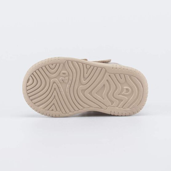 052166-31 Кожаные ботинки на байке для девочки для девочки бежевый фото №3