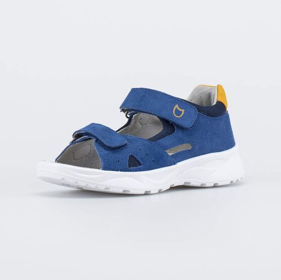 522187-23 Кожаные сандалии для мальчика Синий для мальчики син-жел