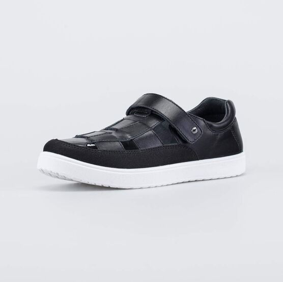 532174-28 Кожаные туфли для мальчика для мальчики черный