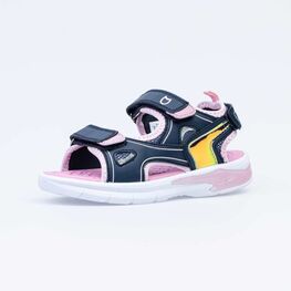 524059-12 Пляжная обувь с LED-подсветкой на подошве для девочки син-роз