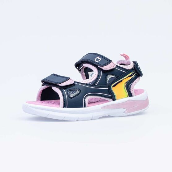 524059-12 Пляжная обувь с LED-подсветкой на подошве для девочки син-роз