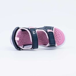 524059-12 Пляжная обувь с LED-подсветкой на подошве для девочки син-роз фото №4