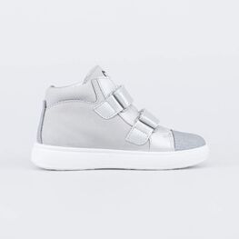 352382-22 Кожаные ботинки на липучках Котенок для девочки серый фото №2