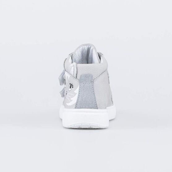 352382-22 Кожаные ботинки на липучках Котенок для девочки серый фото №5