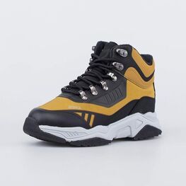 654072-82 Ботинки на шнурках и молнии для мальчики чер-жел