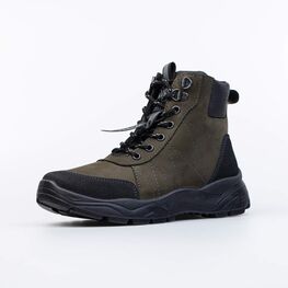 752201-35 Утепленные ботинки для мальчика хаки для мальчики хаки