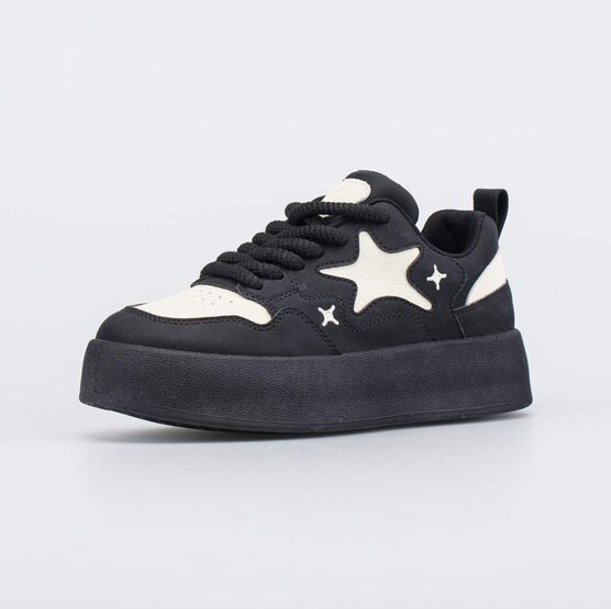 744259-71 Кеды-ботинки на высокой подошве для девочки-подростка для девочки чер-беж