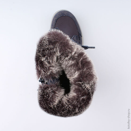 664924-41 Мембранные сапожки для девочки светло-синий фото №4