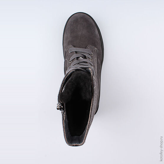 652120-42 Сапожки для девочки серый фото №4