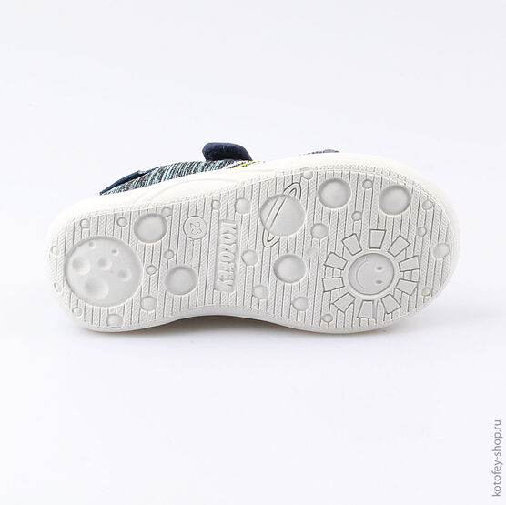 231132-11 Текстильная обувь для мальчики син-жел фото №3