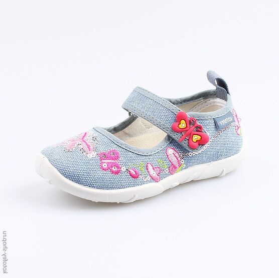 431130-11 Текстильная обувь для девочки голубой