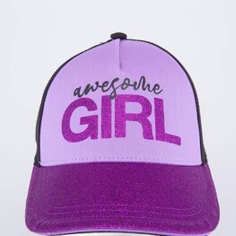 07809008-40 Кепка-бейсболка для девочки черный-сиреневый для девочки черный + сиреневый фото №3