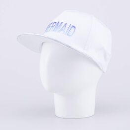 07809034-40 Кепка-бейсболка с прямым козырьком белый для девочки белый