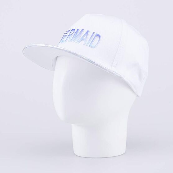 07809034-40 Кепка-бейсболка с прямым козырьком белый для девочки белый