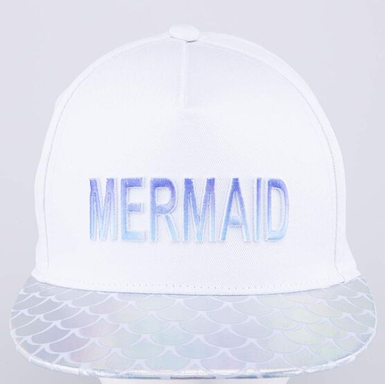 07809034-40 Кепка-бейсболка с прямым козырьком белый для девочки белый фото №3