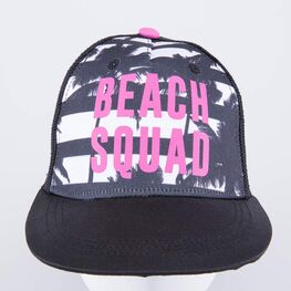 07809043-40 Кепка-бейсболка с сеткой для девочки черный для девочки разноцветный фото №3