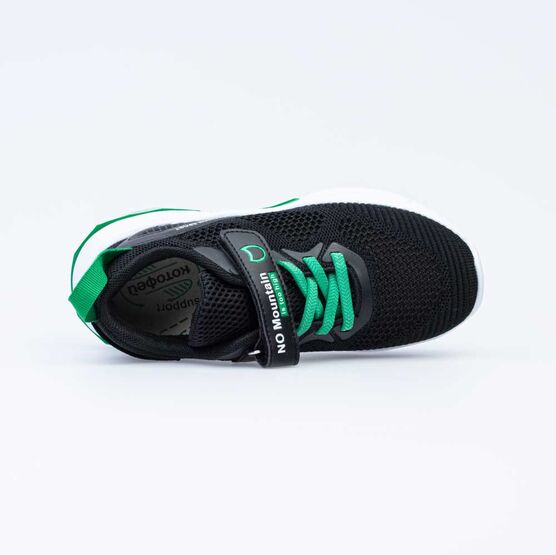 644304-12 Кроссовки на липучках для мальчики чер-зел фото №4