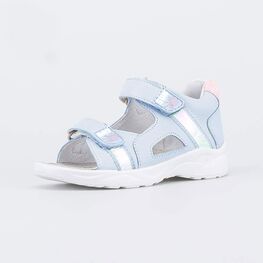 522183-21 Кожаные сандалии Нежно-голубой для девочки голубой