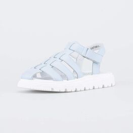 522184-21 Босоножки на липучке для девочки голубой