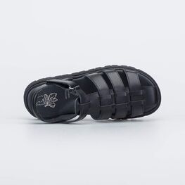 522184-22 Кожаные босоножки на липучке черный для девочки черный фото №4