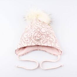 07811147-40 Зимняя шапка для девочки, розовая для девочки розовый