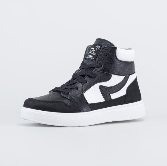 652209-36 Утепленные ботинки-кеды для мальчика для мальчики чер-бел