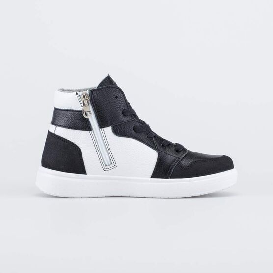 652209-36 Утепленные ботинки-кеды для мальчика для мальчики чер-бел фото №2