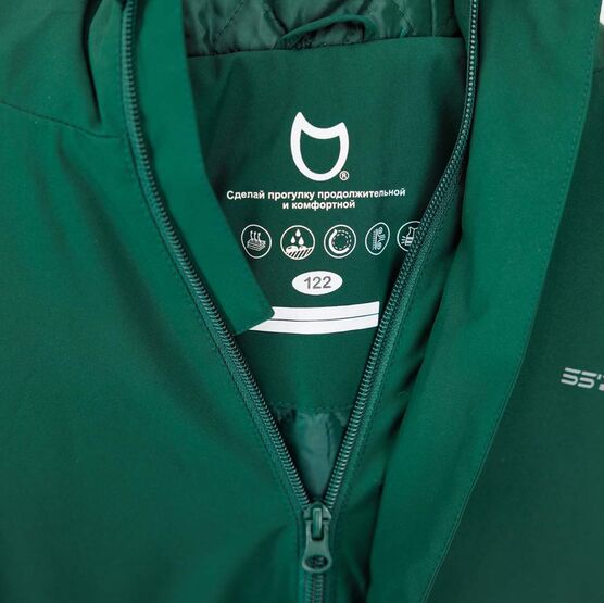 07758057-41 Куртка-парка демисезонная детская зеленый для мальчики зеленый фото №4