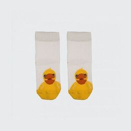 07042429-40 Носки детские с тормозами Утенок для универсальные белый