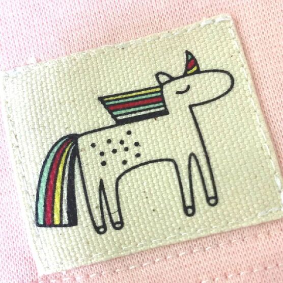 07811239-40 Косынка на резинке Единорог розовая для девочки разноцветный фото №2