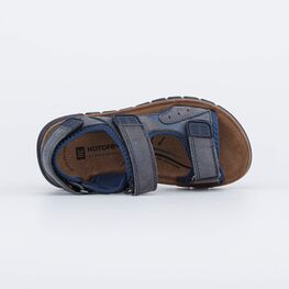 722036-72 Сандалии из натурального нубука для мальчики синий фото №4