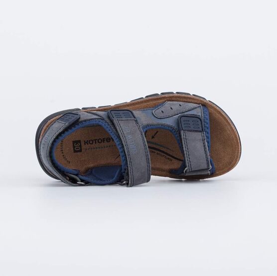 722036-72 Сандалии из натурального нубука для мальчики синий фото №4
