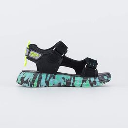 424010-21 Легкие сандалии для мальчика для мальчики чер-бир фото №2