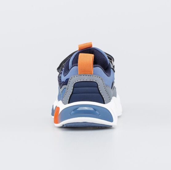 144315-12 Детские кроссовки с софтшелл и светодиодами для мальчики синий фото №5