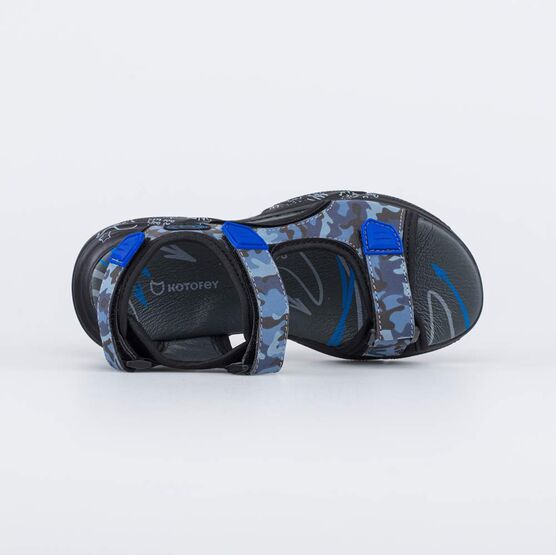 524104-23 Сандалии на липучках для мальчики синий фото №4
